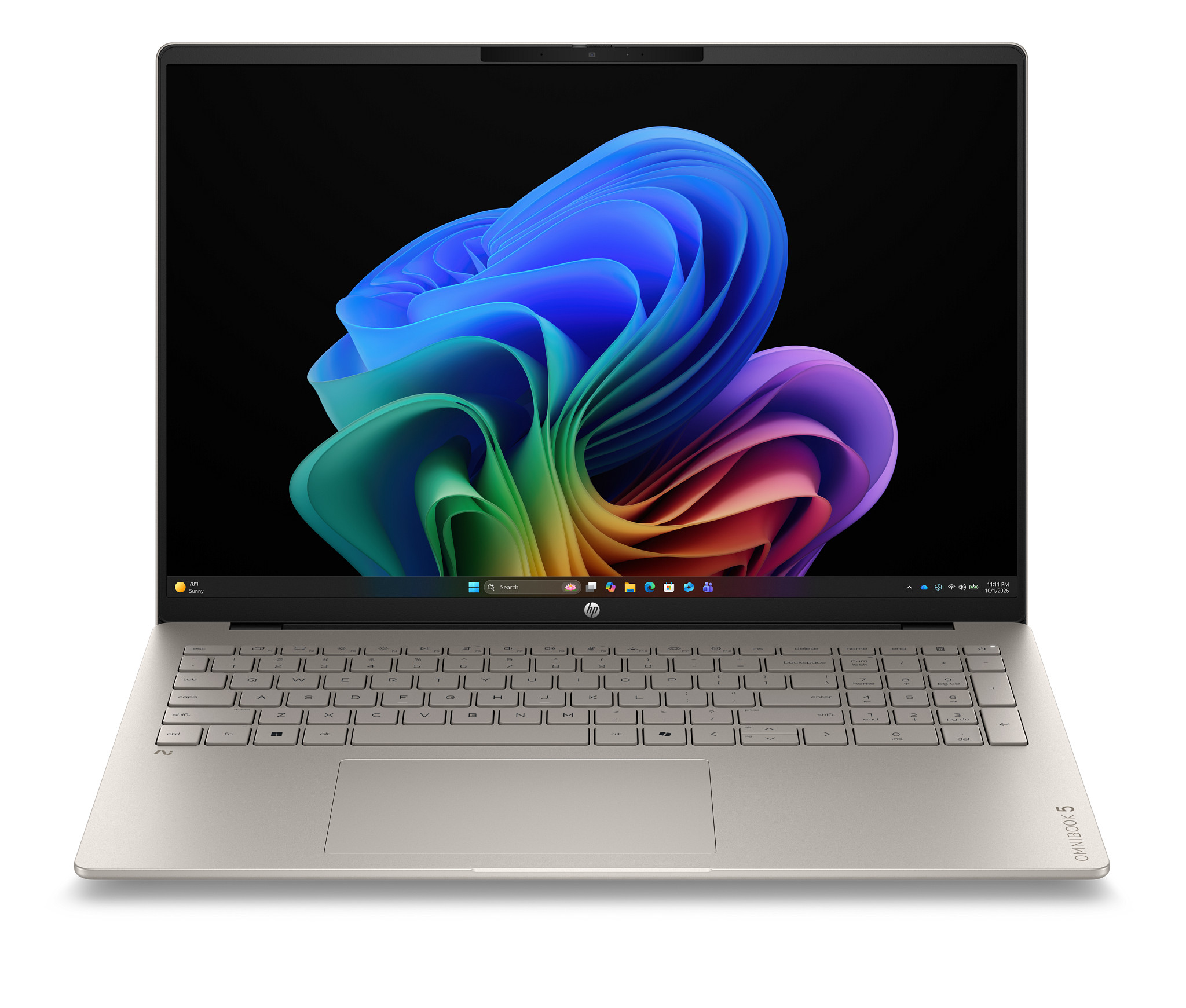 HP OmniBook 5 Laptop Next Gen AI 16, Windows 11 Home, 16", Intel® Core™ Ultra 9, 32GB RAM, 512GB SSD, 2K, Sahara silver