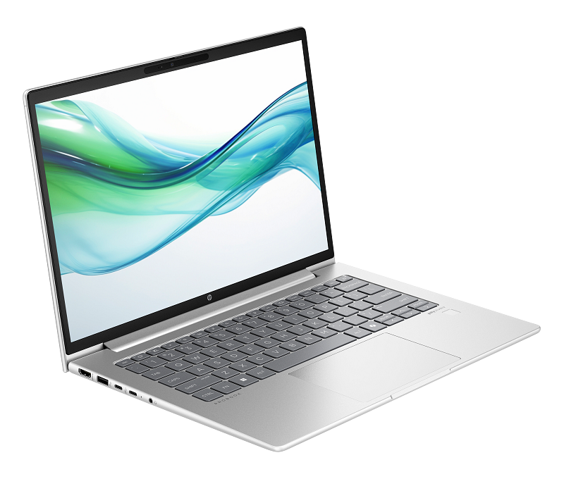HP ProBook 440 G11 14 inch NaturalSilver WWAN T IRcam FPR CoreSet AHS WhiteBG FrontRightOpen