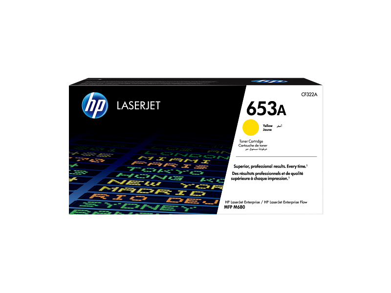 HP 653A Yellow Toner Cartridge CF322A CF322-00907a EMEA