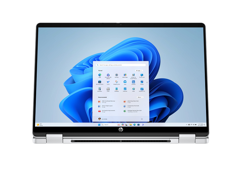 25C1_Omnibook 5 Flip_14_Glacier Silver_T_IR Cam_nonSD_nonFPR_Win11_Core Set_Stand_WhiteBG מחשב נייד OmniBook 5 Flip 2-in-1&nbsp;14-fp0004nj מבית HP