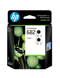 HP 682 2-pack Black Original Ink Advantage Cartridges