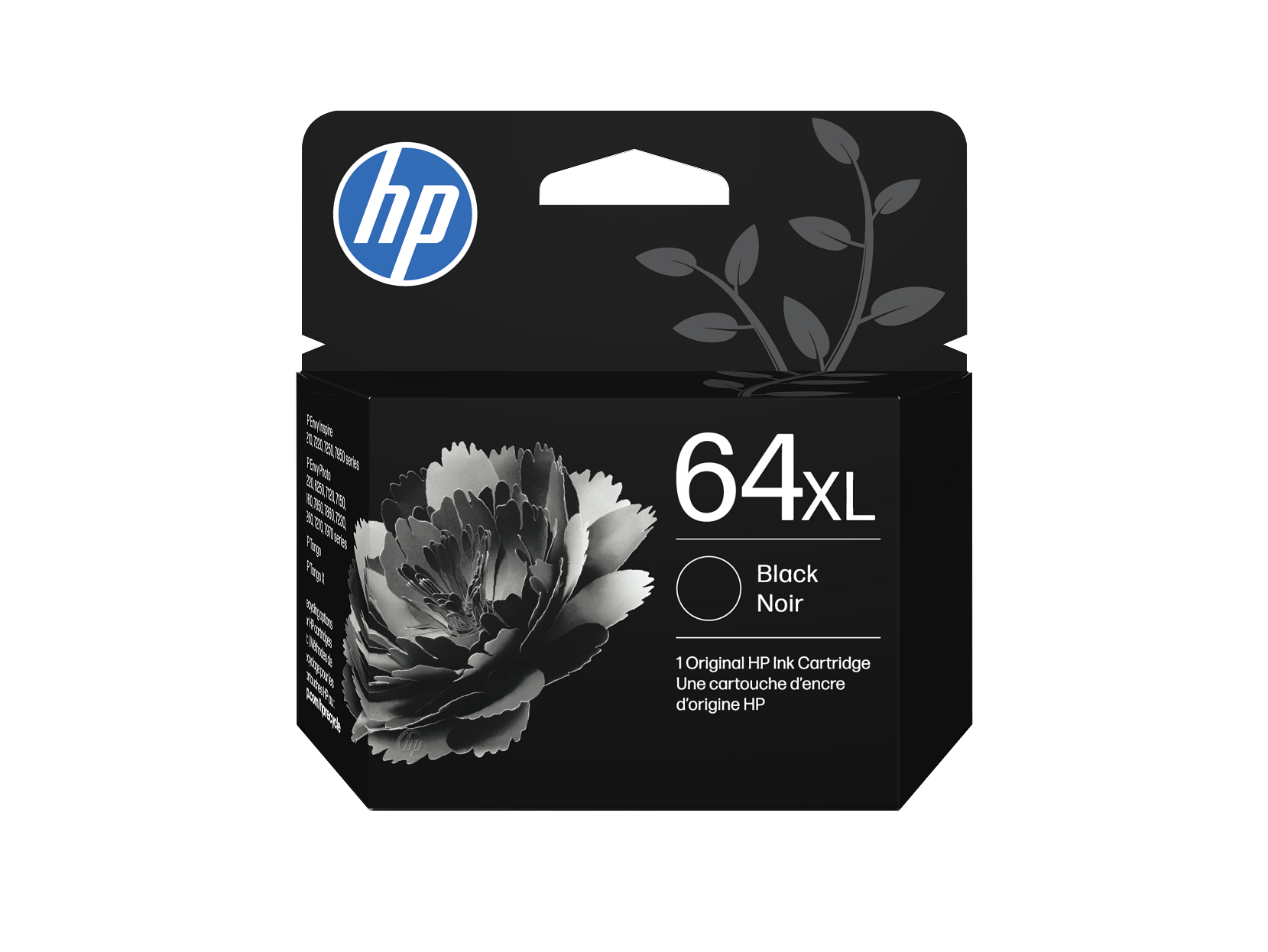 HP 64XL High Yield Black Original Ink Cartridge, ~600 pages, N9J92AN#140 - Afbeelding 1 van 7