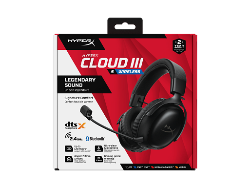 HyperX Cloud III S Wireless Black-Red Gaming Headset (Instant Pair!)