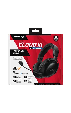 HyperX Cloud III S Wireless - Gaming Headset (Black)