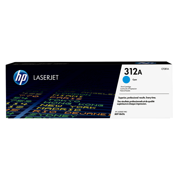 HP LaserJet 312A Cyan Print Cartridge EMEA, center facing
