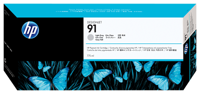 HP 91 775-ml Light Gray DesignJet Pigment Ink Cartridge