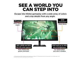 Écran Gamer HP OMEN 27" - 165Hz - 1ms - FHD - AMD FreeSync Premium - Réglable