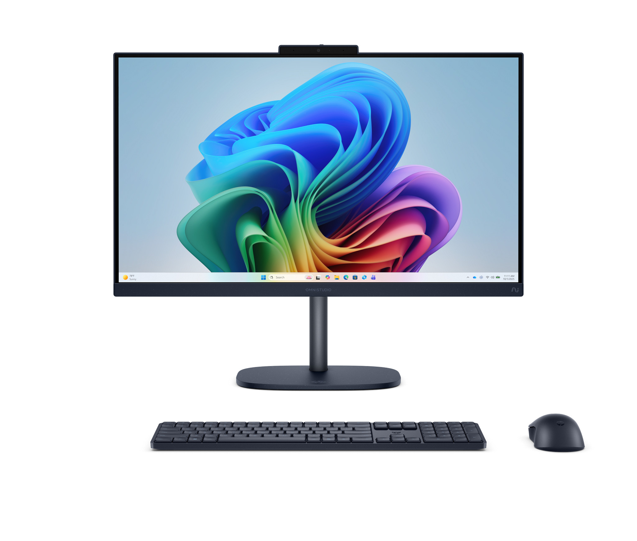 HP OmniStudio All-in-One Desktop Next Gen AI 24-cy0050t PC, Windows 11 Home, 23.8", Intel® Core™ Ultra 5, 16GB RAM, 512GB SSD, FHD, Denim blue