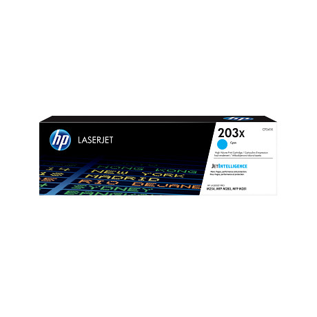 HP 203X CF541X nagy kapacitású ciánkék eredeti LaserJet M254 M280 M281 toner kazetta (2500 old.)