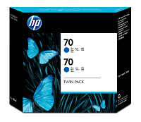 HP 70 2-pack 130-ml Blue DesignJet Ink Cartridges