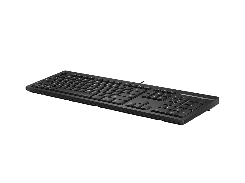 HP 125 Wired Keyboard - Front left