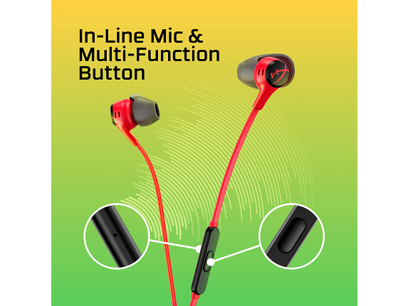 HyperX Cloud Earbuds II - Gaming Earbuds with Mic - Red
