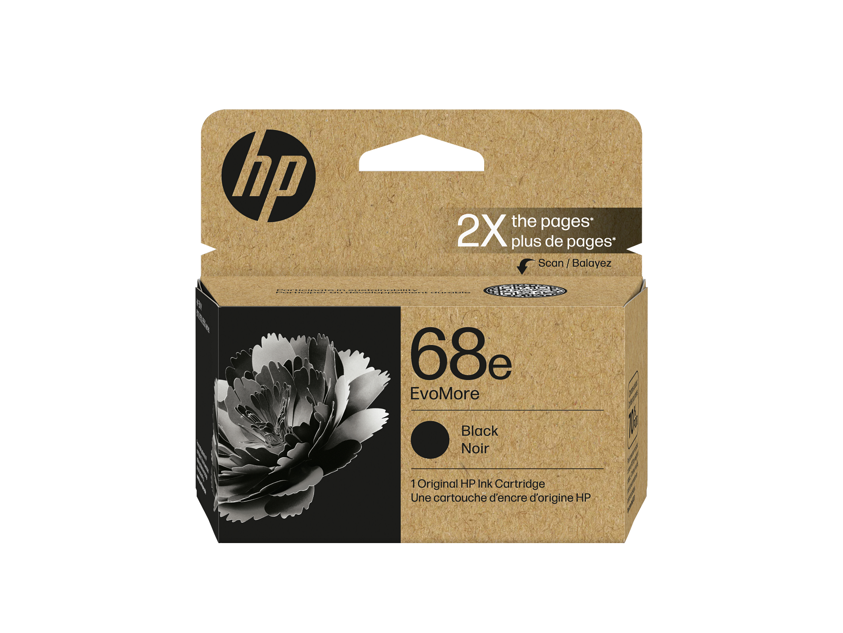 HP 68e EvoMore Black Original Ink Cartridge, ~320 pages, 7FP22TN - Bild 1 von 2