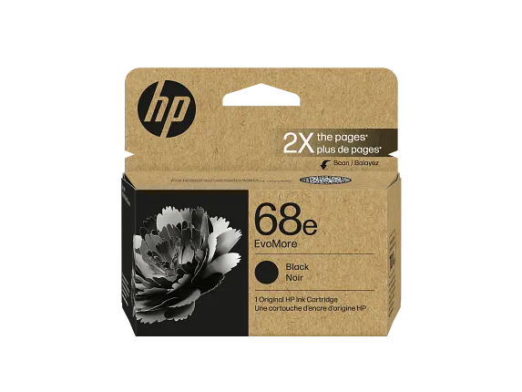 Series 1 of 1 Ink Supplies, HP 68e EvoMore Black Original Ink Cartridge, 7FP22TN
