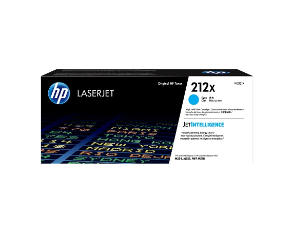 HP 212X, (W2121X) High-Yield Cyan Original LaserJet Toner Cartridge HP 212X, (W2121X) High-Yield Cyan Original LaserJet Toner Cartridge