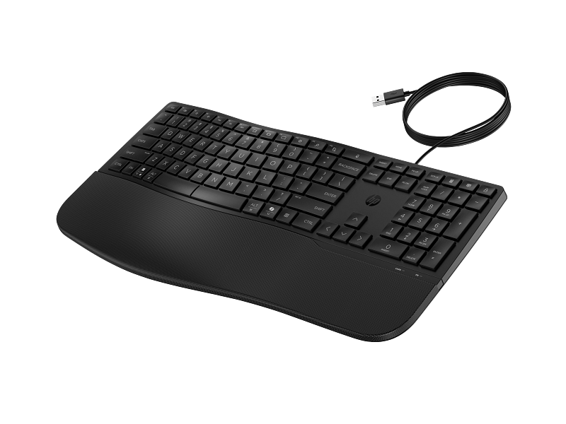 24C1-HP-480-Comfort-Wired-Keyboard-JetBlack-CoreSet-FrontLeft-GreyBg