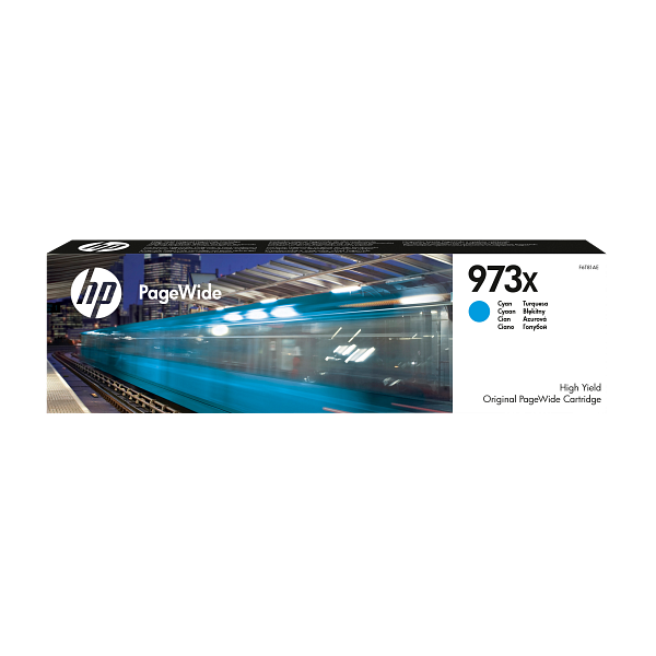 HP 973X High Yield Cyan Original PageWide Cartridge