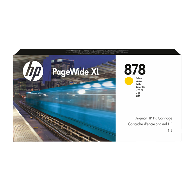 HP 878 1-liter Yellow PageWide XL Ink Cartridge