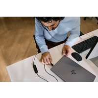 HP C01B6AA Poly Mission 425 Stereo USB Wired Headset