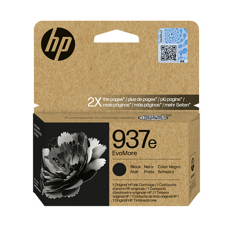 HP 937e 4S6W9NE EvoMore fekete eredeti tintapatron OfficeJet Pro 9110 9120 9130 9720 9730 (3100 old.)