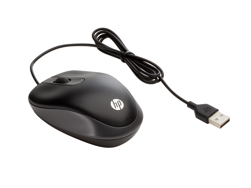 HP USB Travel Mouse, right facing