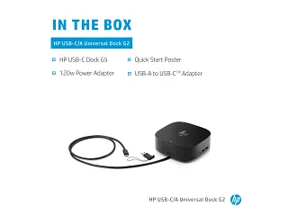 HP USB-C/A G2 ドッキングステーション Amazon.com: HP USB-C/A Universal Dock G2 Schwarz 100W