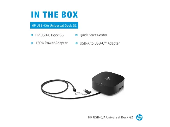 HP USB-C/A ユニバーサルドック G2 (ドッキングステーション) HP USB-C/A Universal Dock G2 | Overview, Specs, Details | SHI