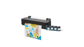 HP DesignJet T250 Large Format 24" Plotter Printer – Fast, High-Quality Plotter Printer for CAD, Posters & Drawings with 2 year warranty