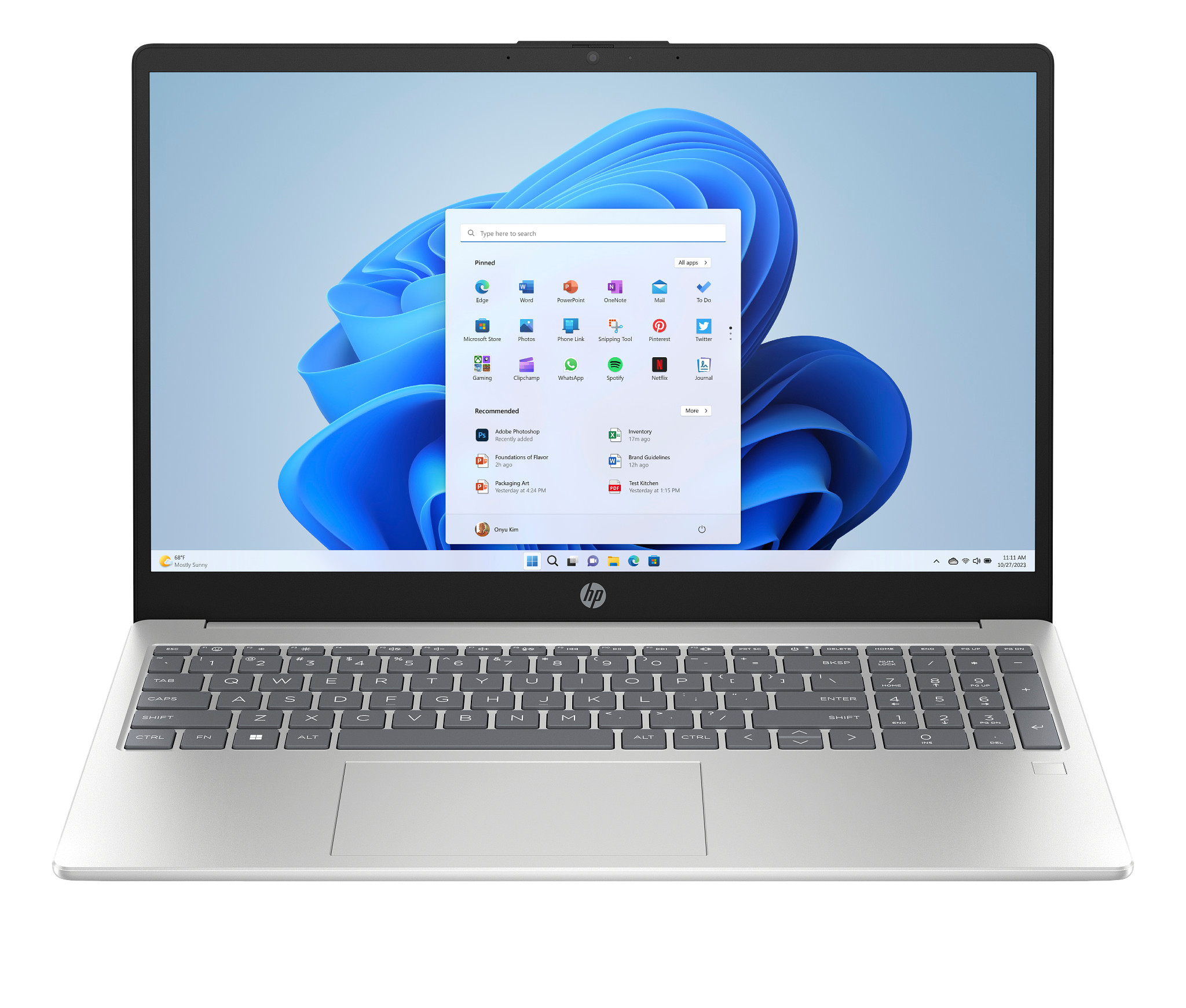 HP Laptop 15, Windows 11 Home, 15.6", Intel® Core™ i5, 8GB RAM, 256GB SSD, HD, Natural silver