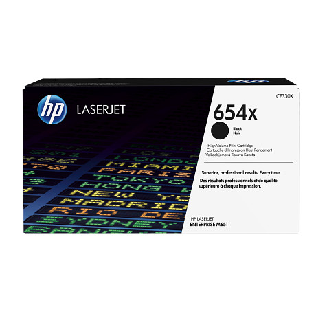 HP 654X CF330X nagy kapacitású fekete toner / festékkazetta LaserJet M651 (20500 old.)