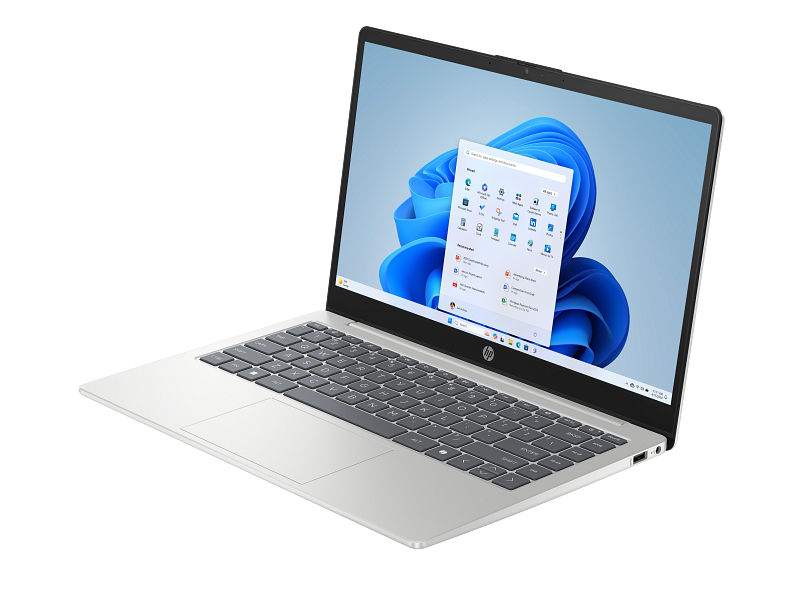 HP 14 inch Laptop AI PC 14-hc0000_Product_Natural silver_Product Only_Left facing