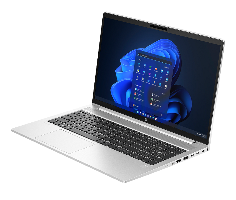 HP ProBook 450 15.6 inch G10 Notebook PC Natural Silver White BG Front Left