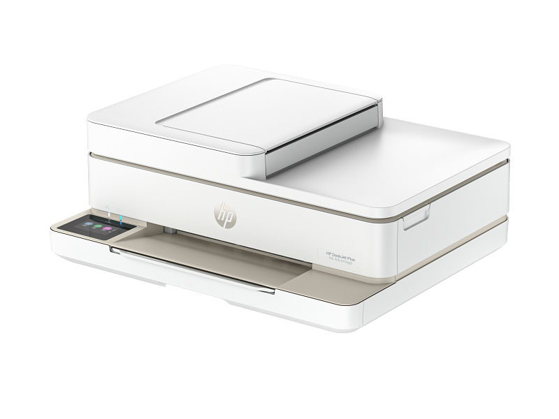 HP DeskJet Plus IA 6500 Portobello Catalog WhiteBG FrontLeft מדפסת משולבת אלחוטית DeskJet Plus Ink Advantage 6575 All-in-One מבית HP