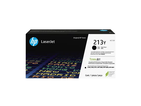 HP 213Y Extra High Yield Black Original LaserJet Toner Cartridge, W2130Y