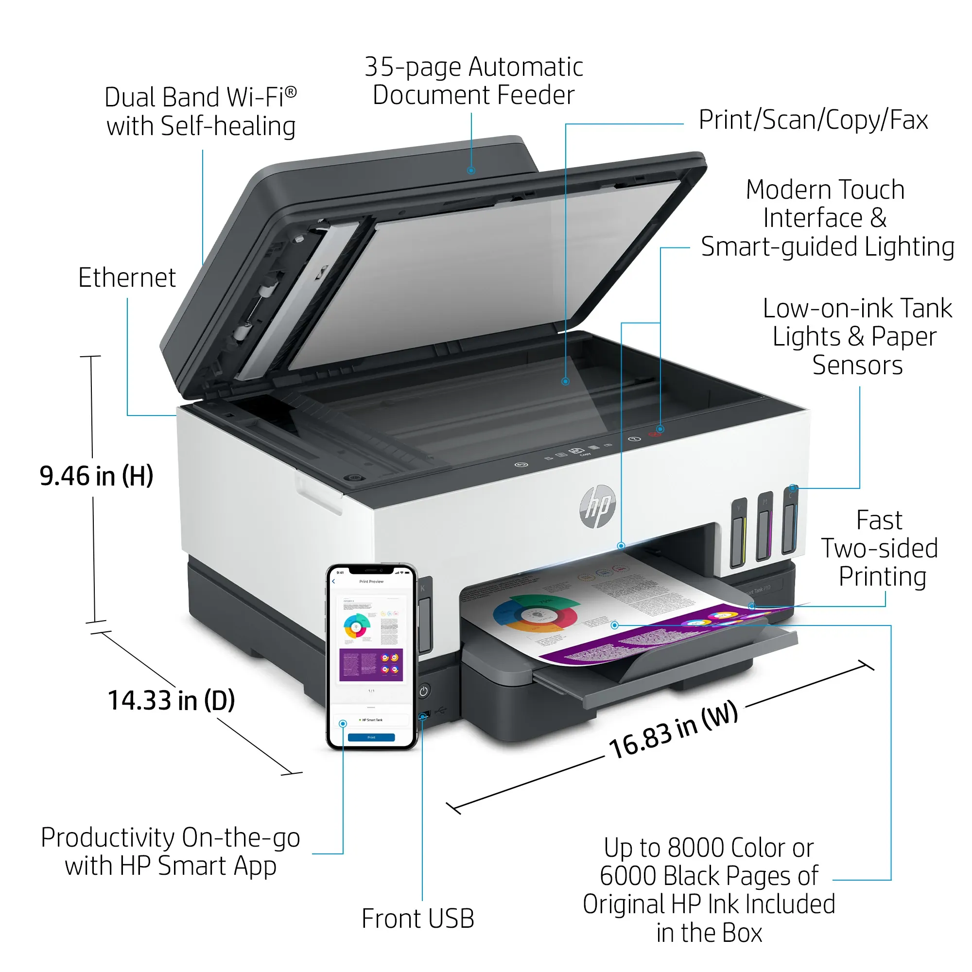 HP Smart Tank 7602 Printer - Thumbnail 5