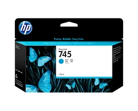 HP 745 130-ml DesignJet Cyan Ink Cartridge, F9J97A
