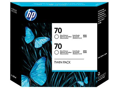HP 70 2-pack 130-ml Gloss Enhancer DesignJet Ink Cartridges