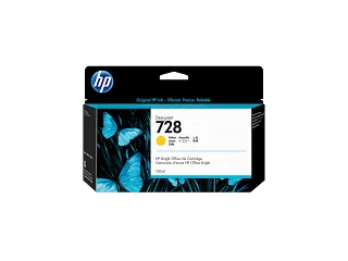 HP® 728 130-ml Yellow DesignJet Ink Cartridge (F9J65A)