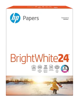 HP BrightWhite24(R), 24 lb, 8.5 x 11 in. (216 x 279 mm), 500 sheets, HPB1124P