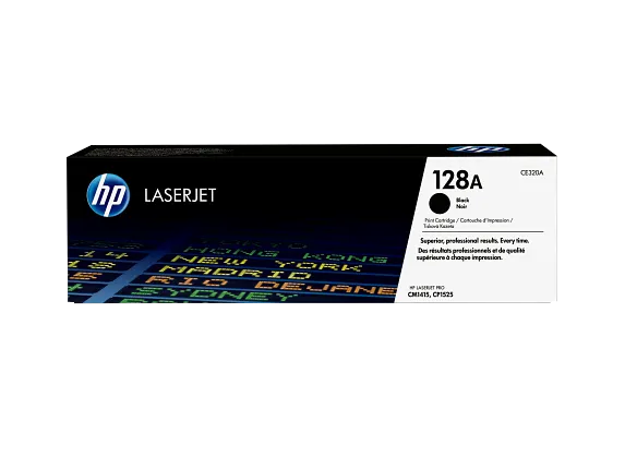 HP Laser Toner Cartridges and Kits, HP 128A Black Original LaserJet Toner Cartridge, CE320A