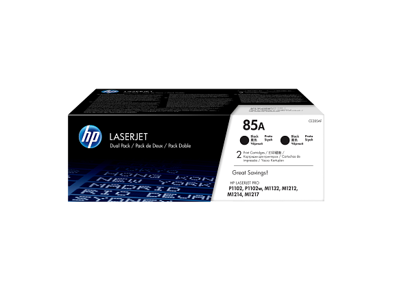 85A (CE285D) Black 2-pack Original LaserJet Toner Cartridges (1,600 Yield Each)