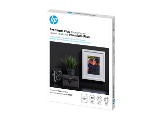 HP Premium Plus Photo Paper, Glossy, 80 lb, 5 x 7 in. (127 x 178 mm), 60 sheets CR669A - Img_Left_320_240