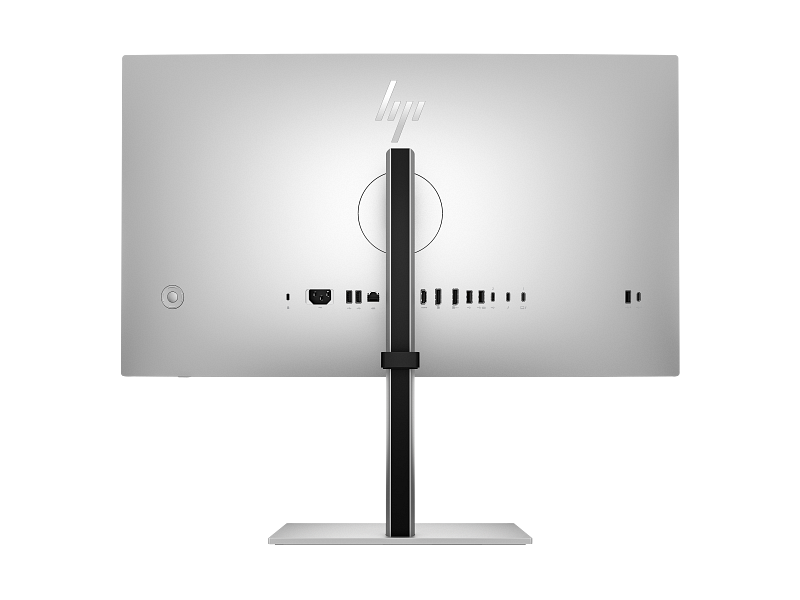 HP Series 7 Pro 27 Thunderbolt 4 Monitor - 727pu PikeSilver CoreSet Rear WhiteBg