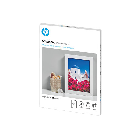 HP Q8696A Fejlesztett fényes fotópapír szegély nélküli nyomtatáshoz 250 g/m2 13x18 cm (25 lap)