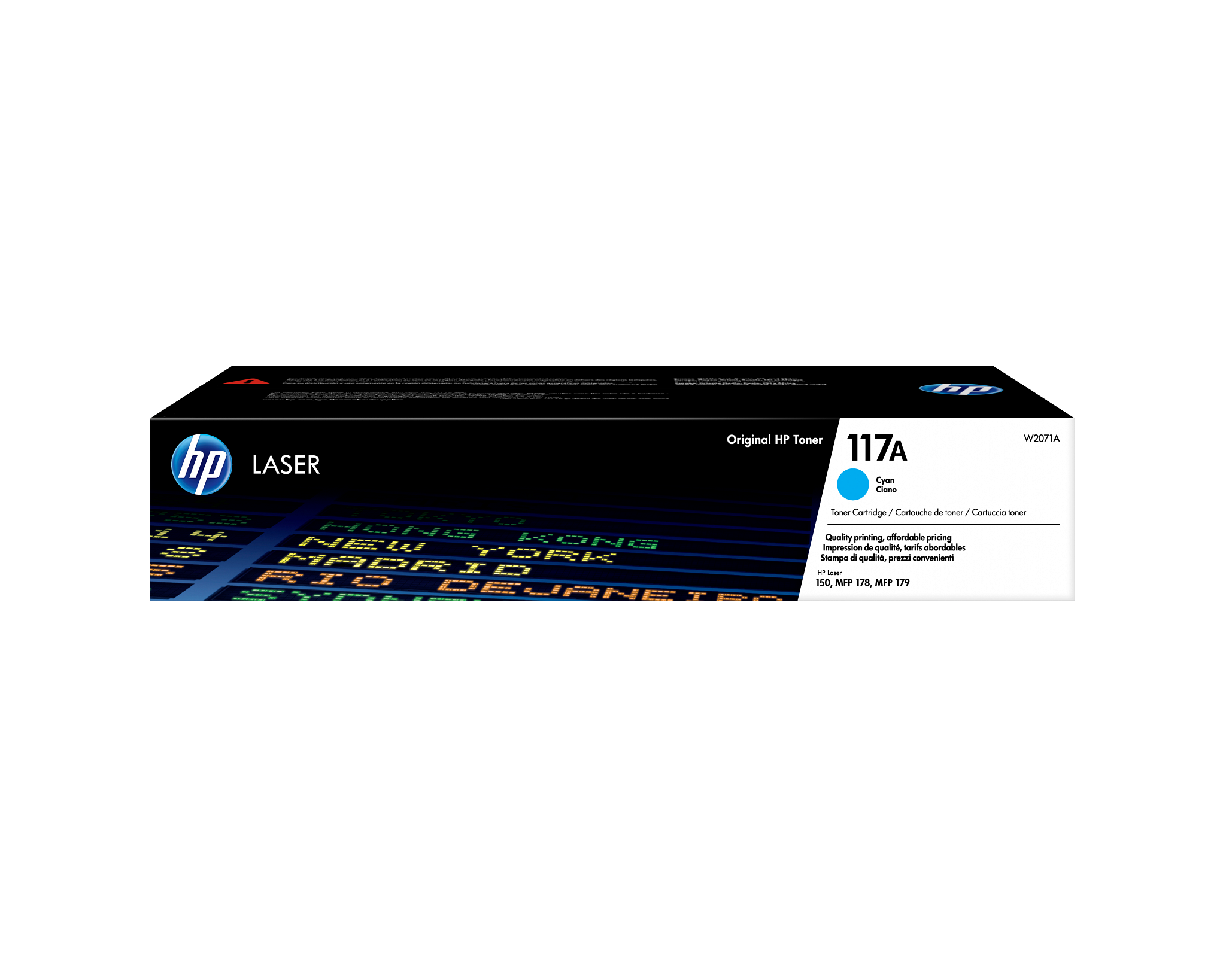 HP 117A Cyan Toner Cartridge - W2071A W2071-00901a EMEA