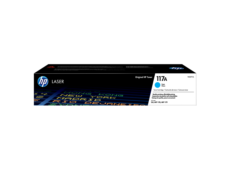 HP 117A Cyan Toner Cartridge - W2071A W2071-00901a EMEA