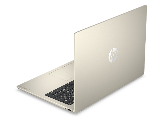 מחשב נייד HP OmniBook 3 בגודל 16 אינץ' 16-bu0000 – זהב חם – מוצר בלבד – מבט משמאל מאחור