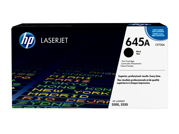 HP 645A Black Original LaserJet Toner Cartridge, C9730A