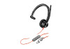 HP 8X218AA Poly Blackwire 3315 monaurális, Microsoft Teams-tanúsítvánnyal rendelkező USB-C headset + 3,5 mm-es csatlakozó + USB-C–USB-A-adapter
