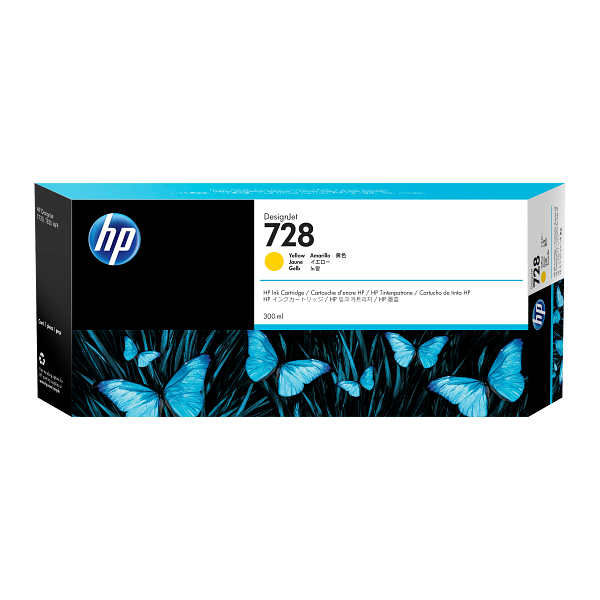 HP 728 300ml Yellow Ink Cartridge